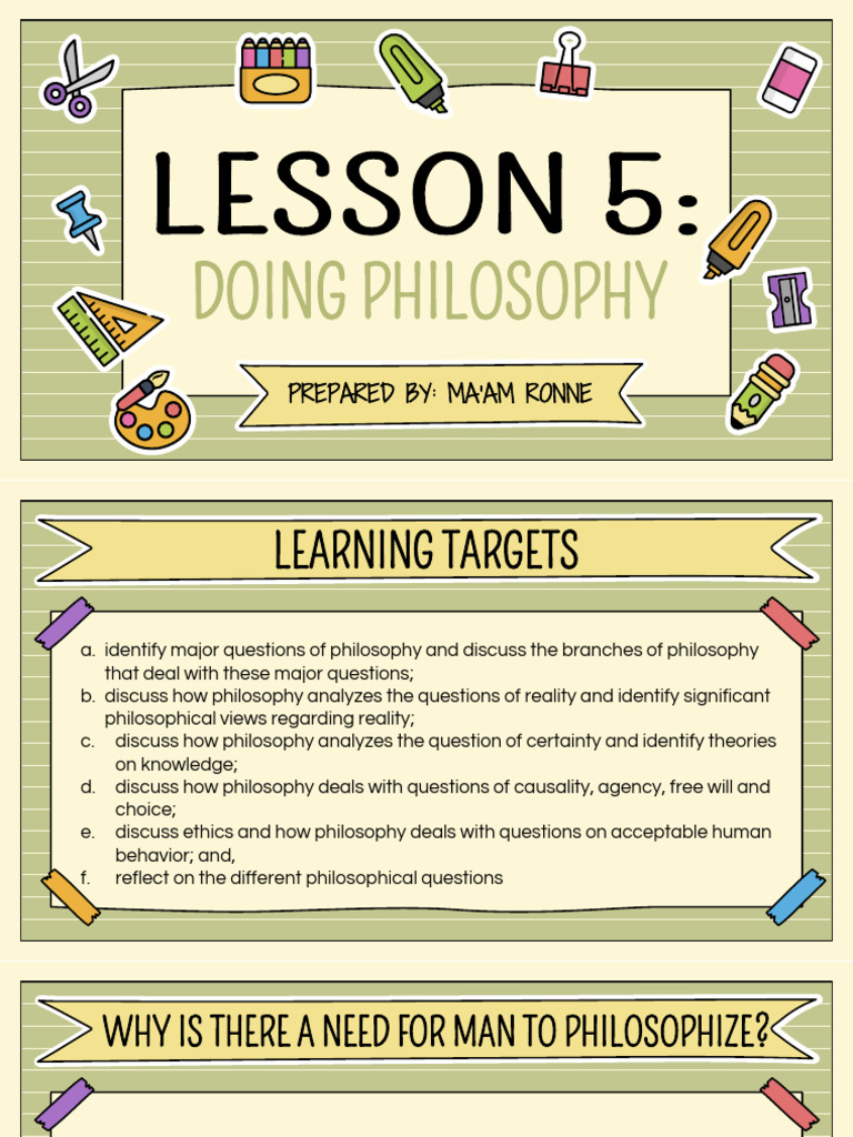 Lesson 5 Doing Philosophy (Part 1-3) | PDF | Knowledge | Reality