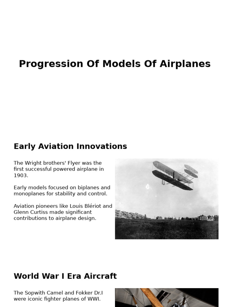 Evolution of Airplane Models | PDF | Airplane | Aviation