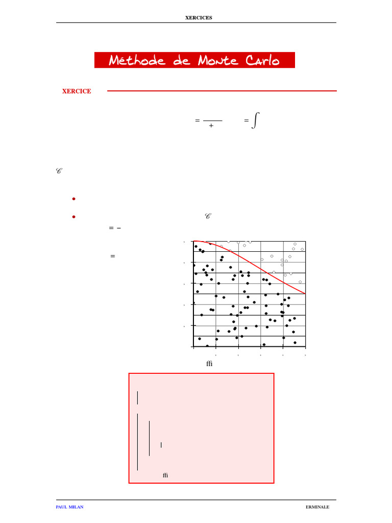 Estimation de l'intégrale par Monte Carlo | PDF | Méthode de Monte ...