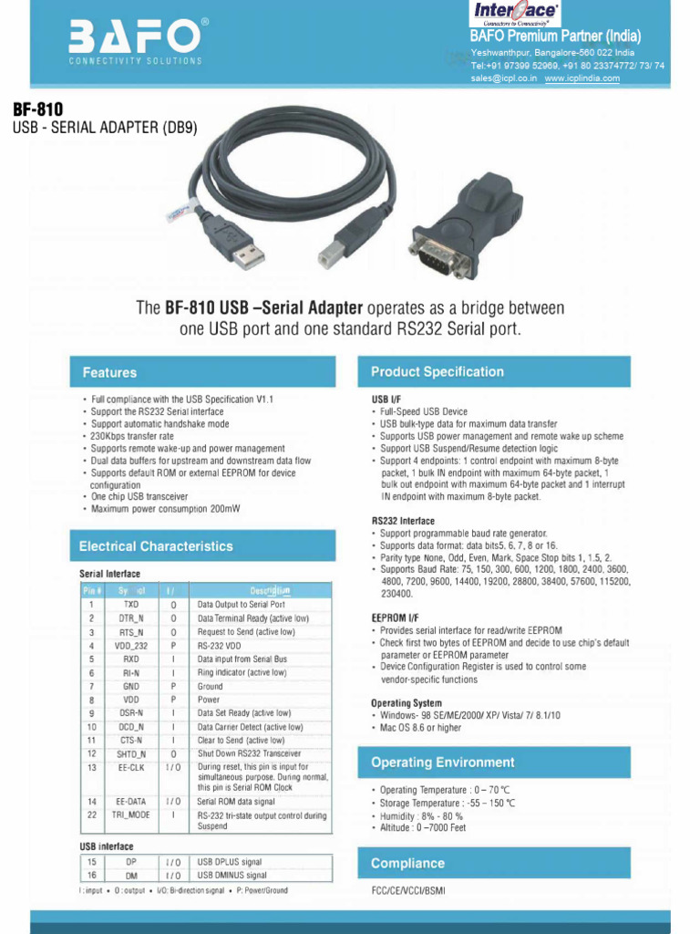BF-810 | PDF | Usb | Computer Science