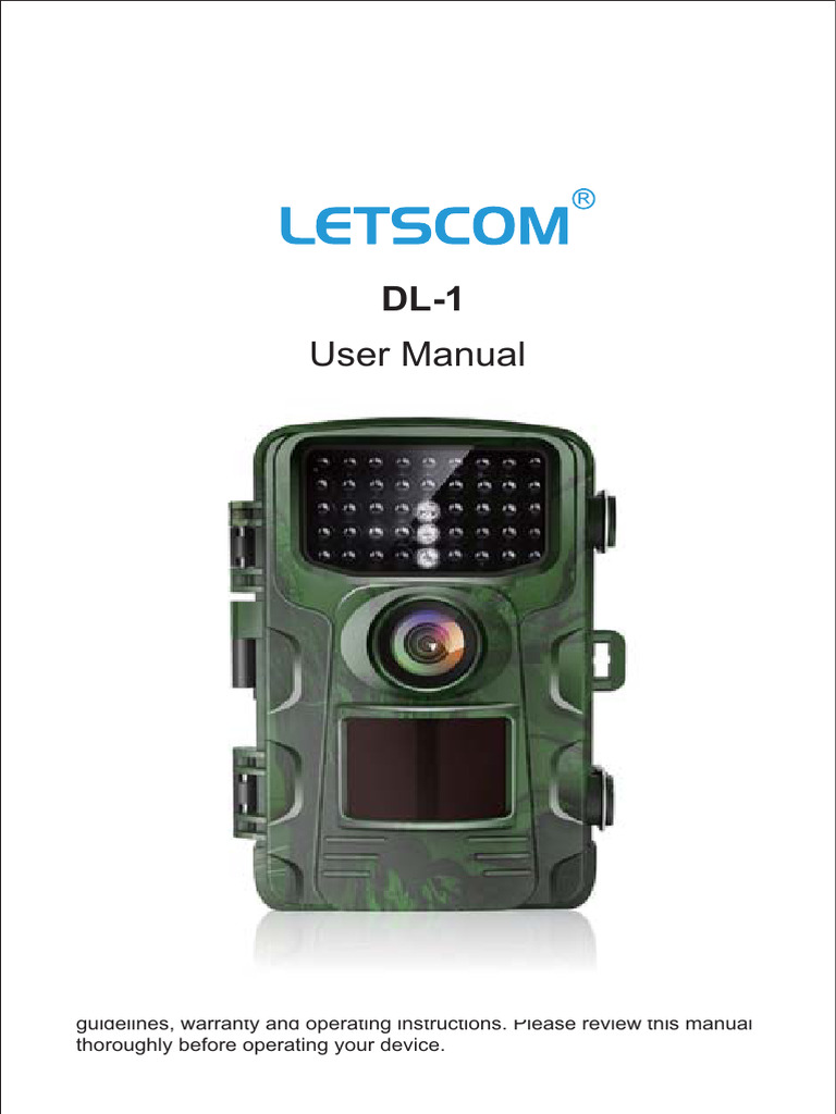 DL-1 Trail Camera User Manual | PDF | Camera | Video