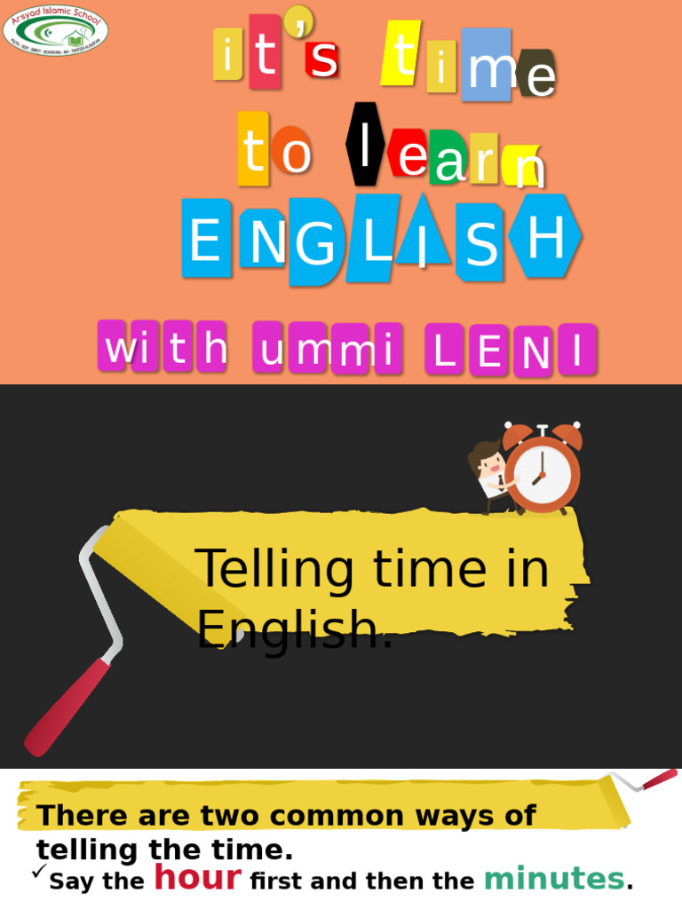 Telling Time In English Pdf