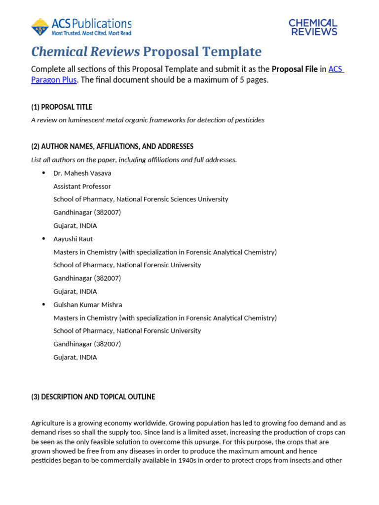 ACS Chemical Review Template | PDF | High Performance Liquid ...