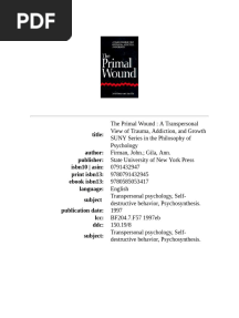 The Primal Wound A Transpersonal View of Trauma, Addiction, and Growth (Ann Gila, John Fireman) (Z-Library)