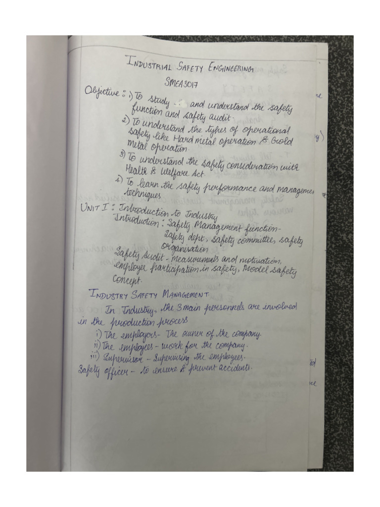Industrial Safety Engg Notes Pdf