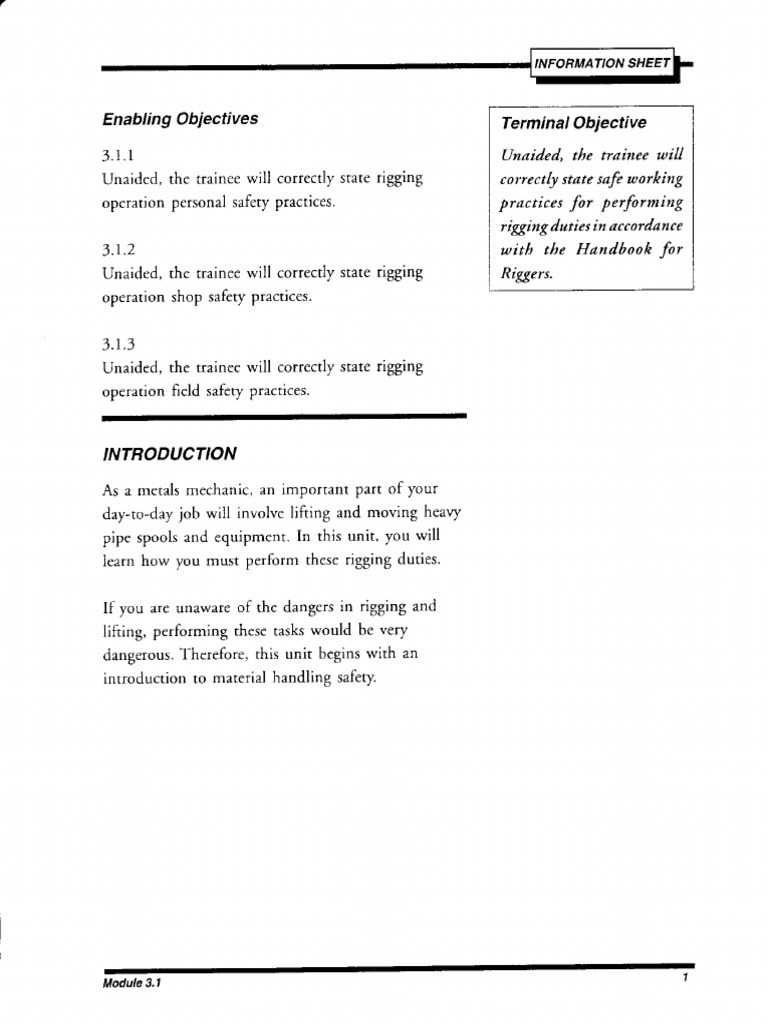 Rigger Handbook Pdf Knot Crane Machine