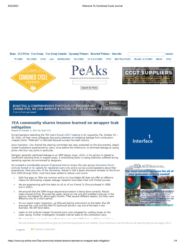 Frame 7EA Wrapper Casing Leak Fix | PDF | Welding | Construction