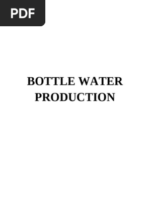 Bottle Water Business Proposal