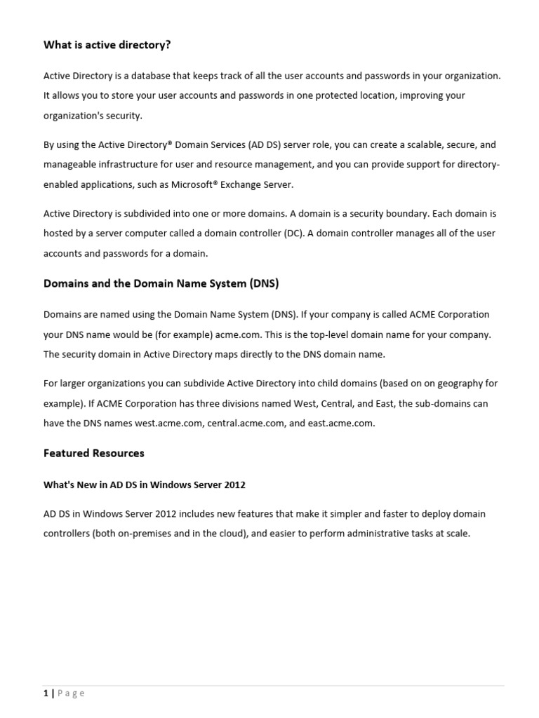 Active Directory Installation & Configuration in Windows Server 20 ...