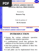 High Speed Adder Used in Digital Signal Processing