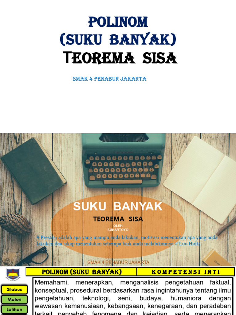 Teorema Sisa dan Polinom Matematika | PDF