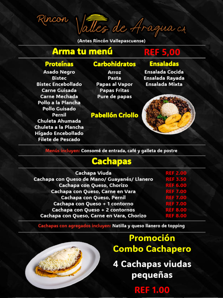 Menu Rincon Valles de Aragua-1 | PDF | filete | Productos animales