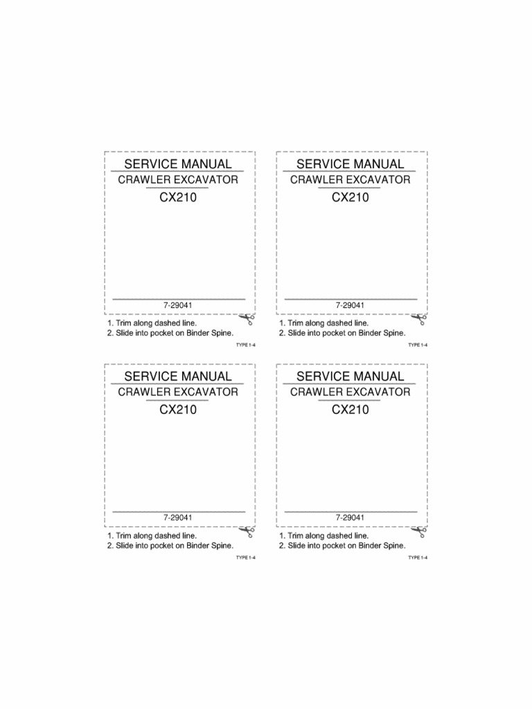 Manual de Servicio - CX210 | PDF