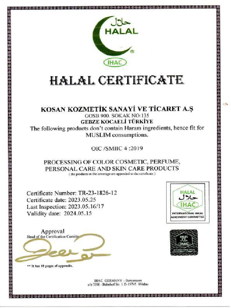 Halal Certificate | PDF