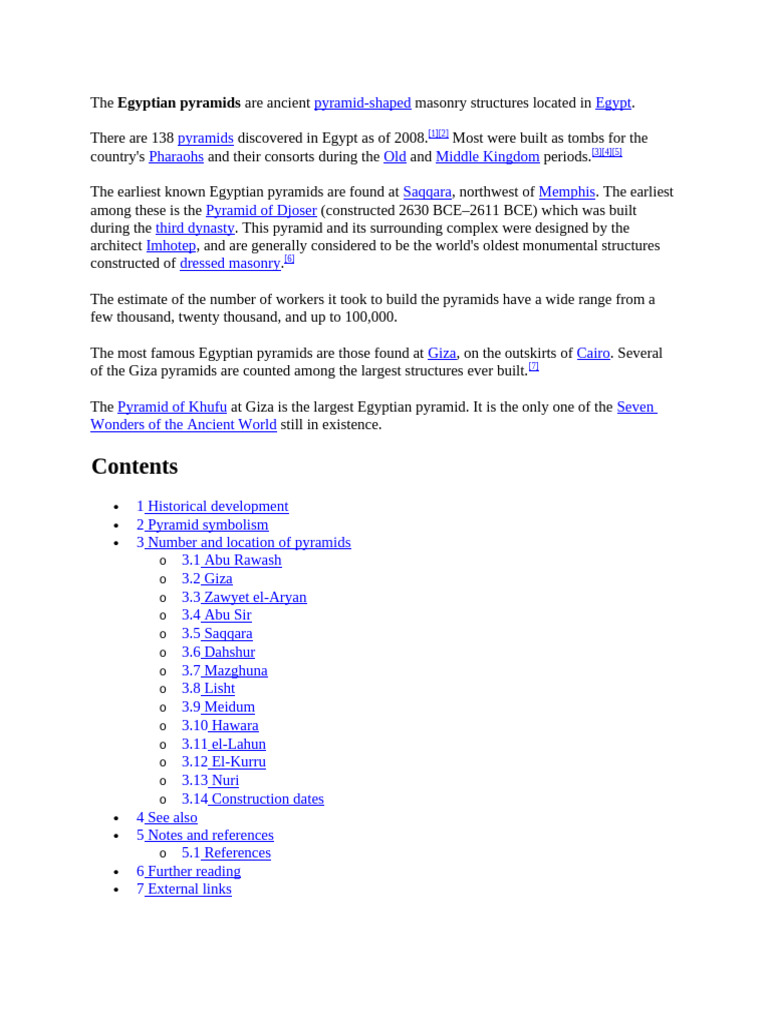 Overview of Egyptian Pyramids | PDF | Egyptian Pyramids | Dynasties Of ...