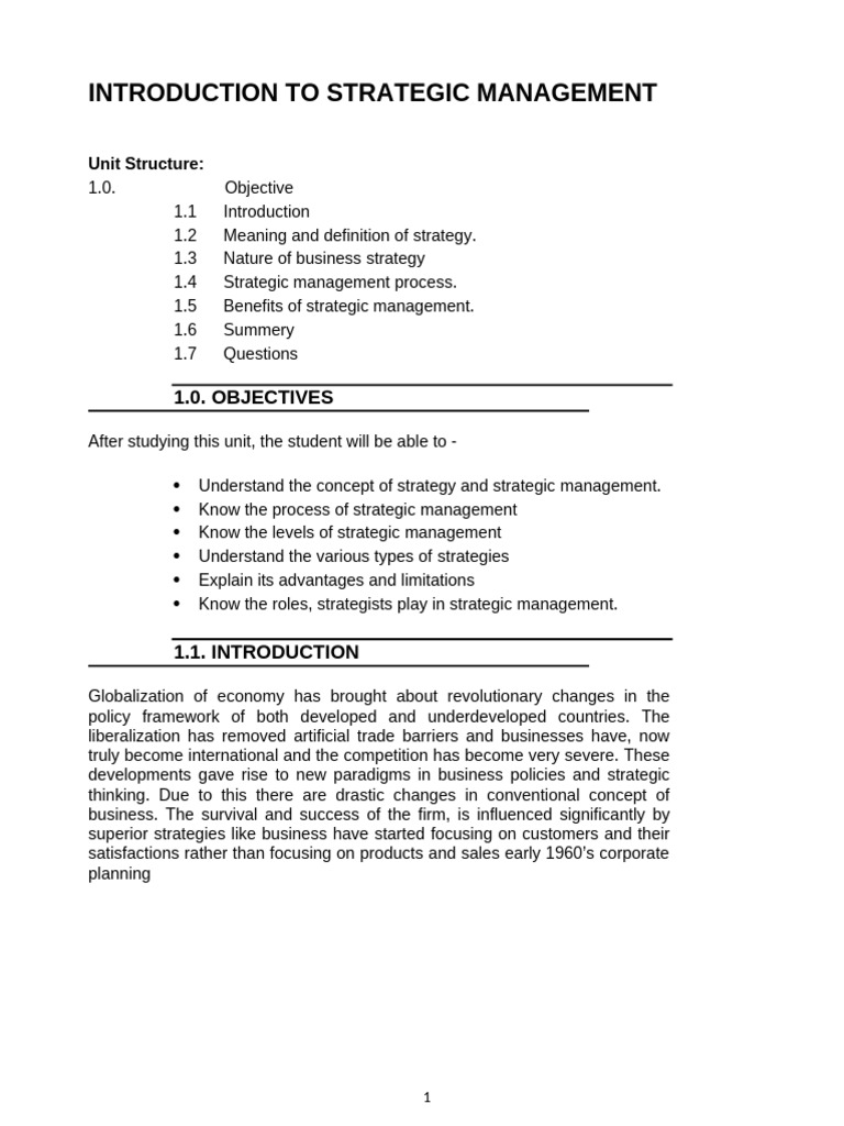 Introduction to Strategic Management | PDF | Strategic Management | Pricing