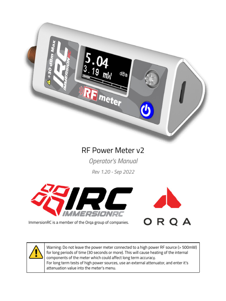 RF Power Meter v2 Manual EN 3 | PDF | Antenna (Radio