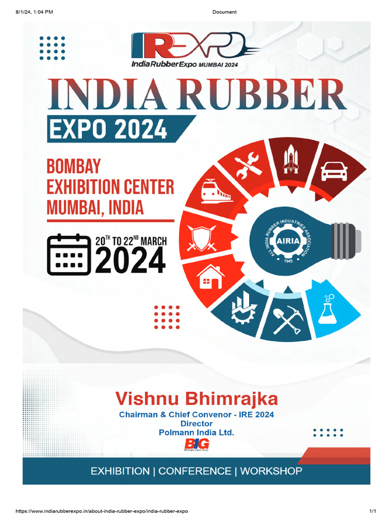 About India Rubber Expo 2024 PDF
