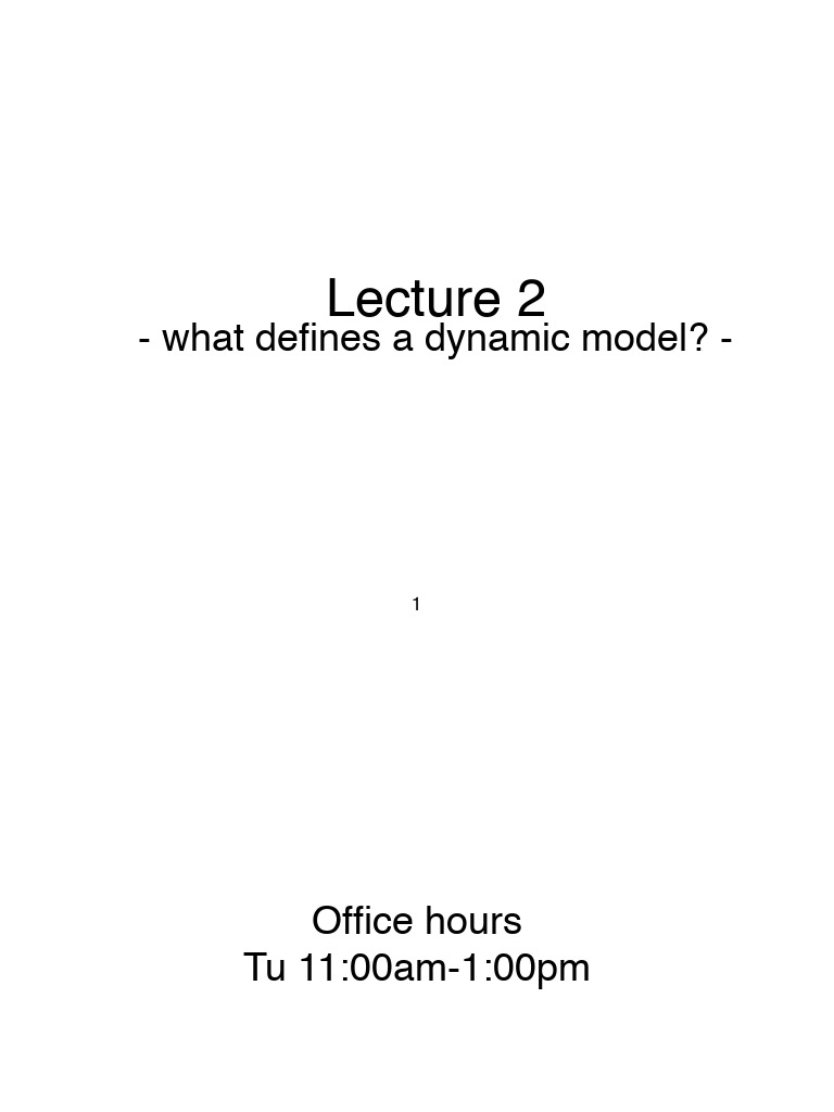Feedback Systems Lec2 Modeling | PDF