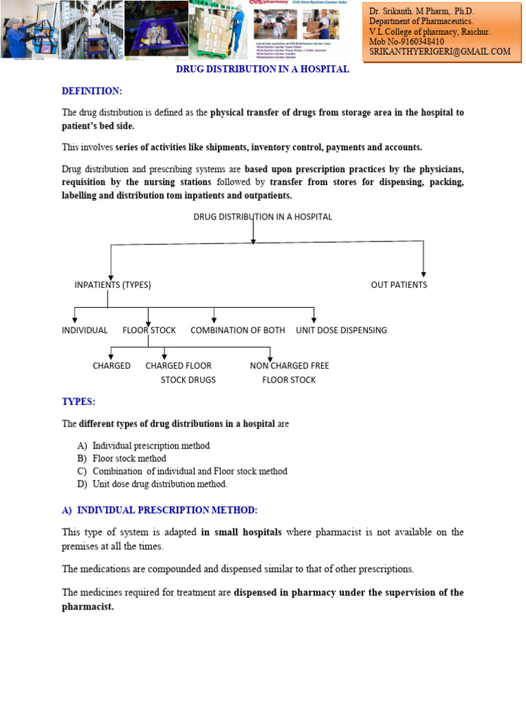 a.DRUG DISTRIBUTION IN A HOSPITAL | PDF