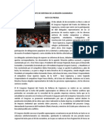 Nota de Prensa Del FR Nte de Defensa de Los Intereses de La Region Cajamarca