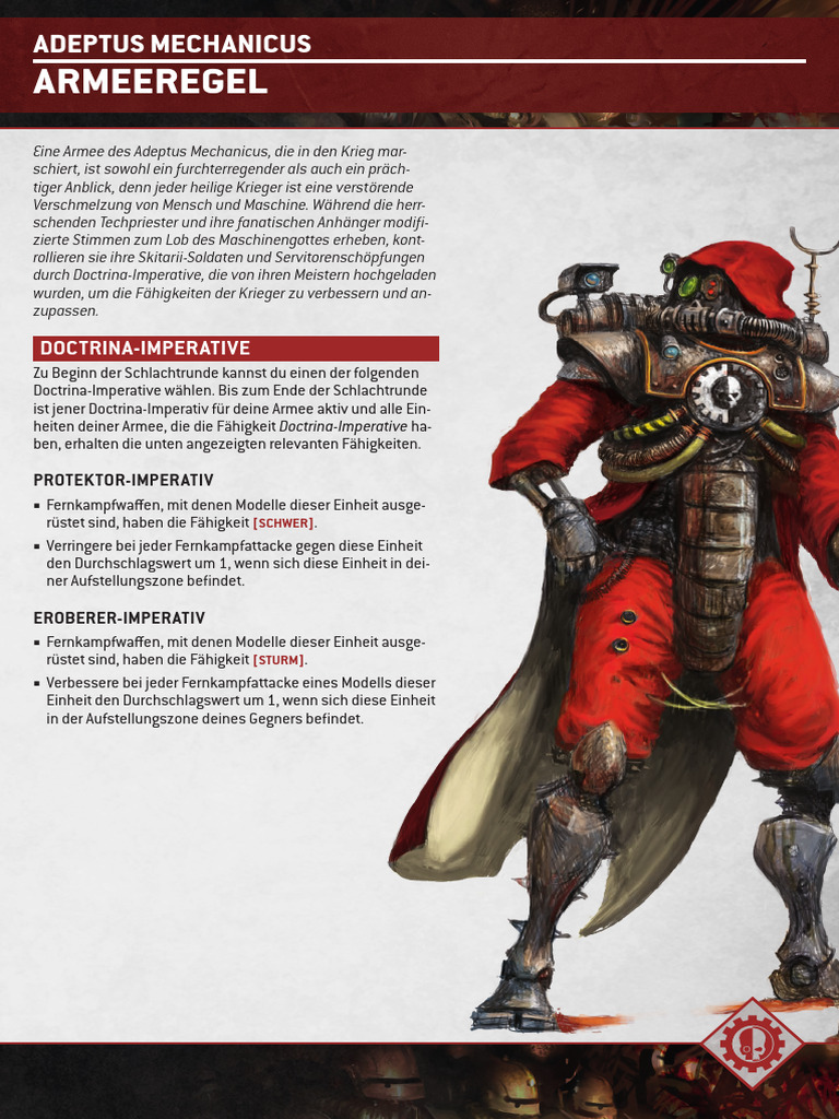 Armeeregel Adeptus Mechanicus | PDF