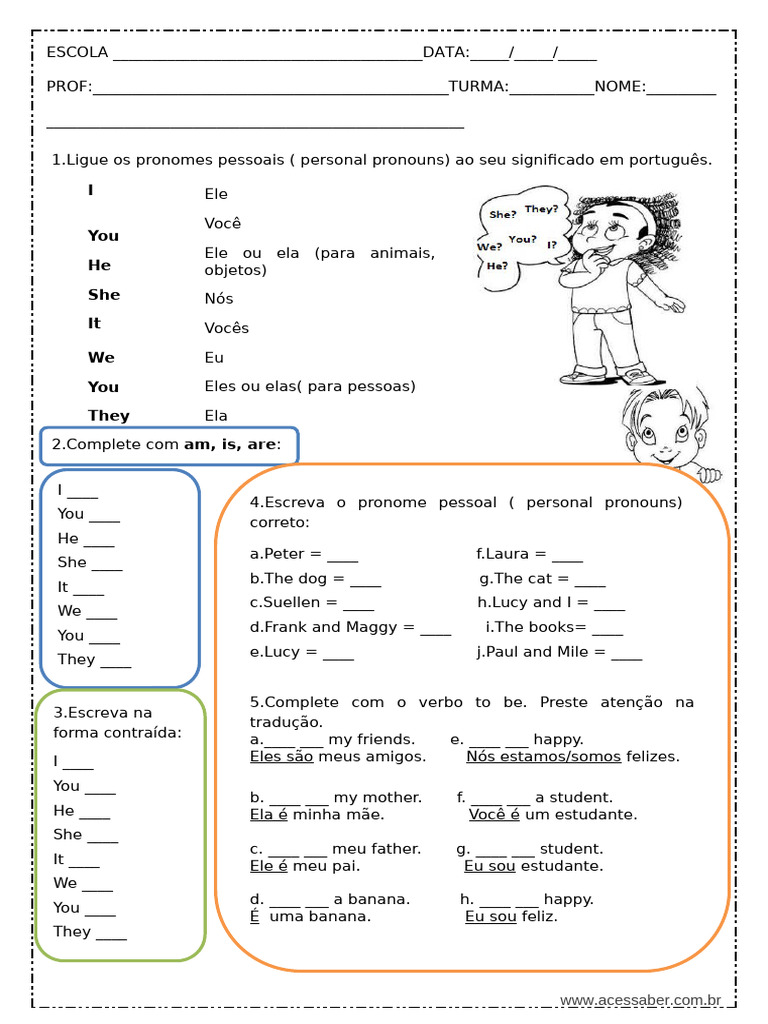 I You He She It We You They | PDF