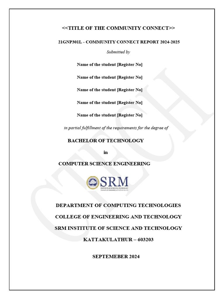 Community Connect Report CTECH | PDF