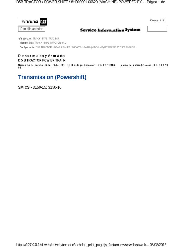 Power Shift d5b Tractor | PDF