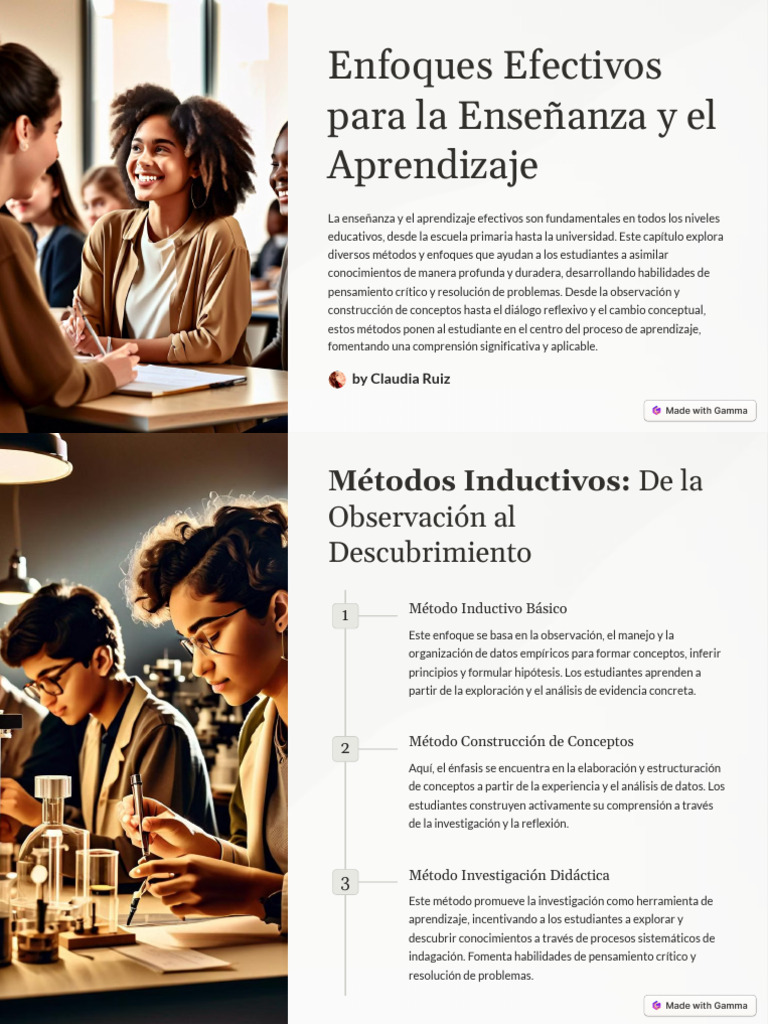 Enfoques Efectivos para La Ensenanza y El Aprendizaje | PDF ...