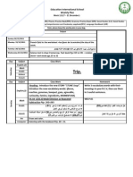 Trip.: Education International School Weekly Plan