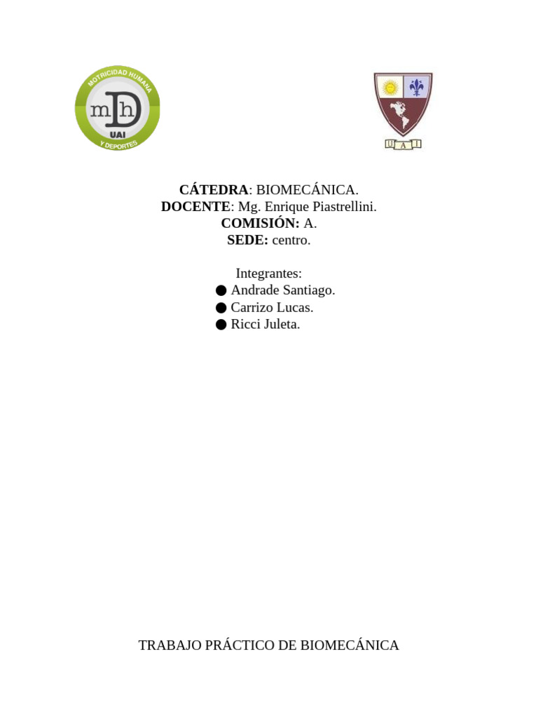 TP Final Biomecanica | PDF