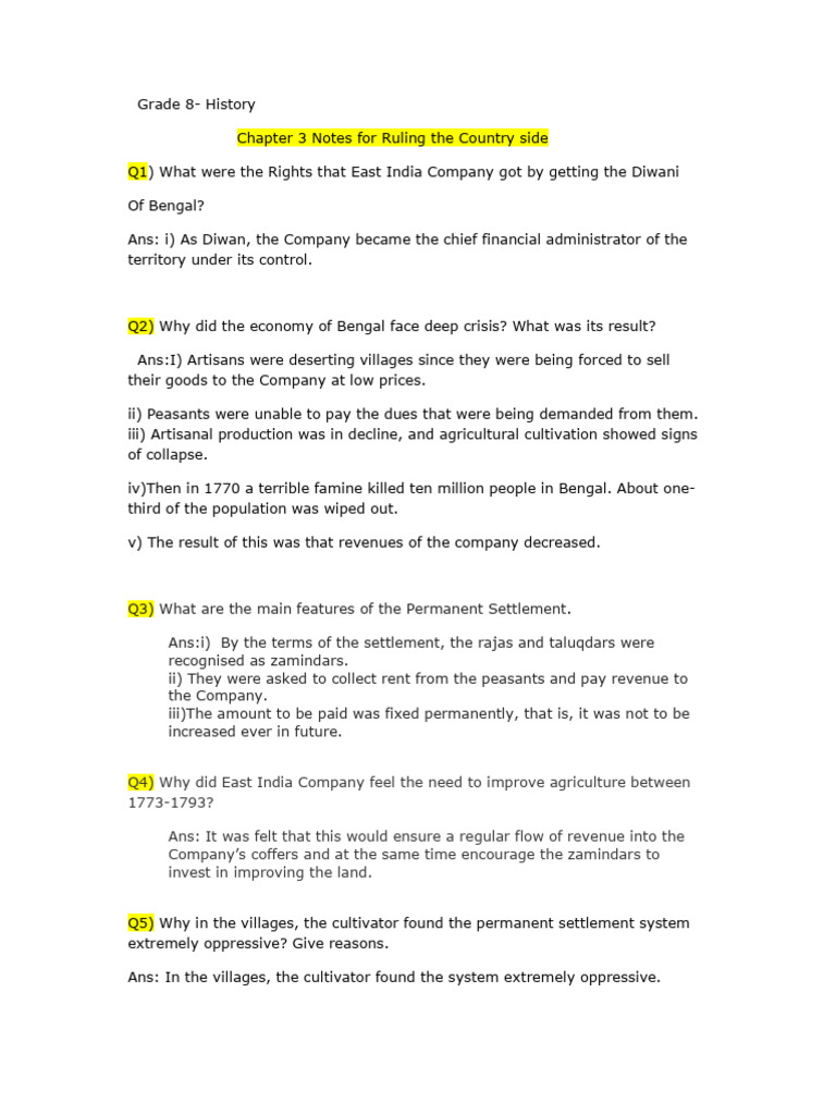 Gr8 Notes Ruling The Country Side | PDF