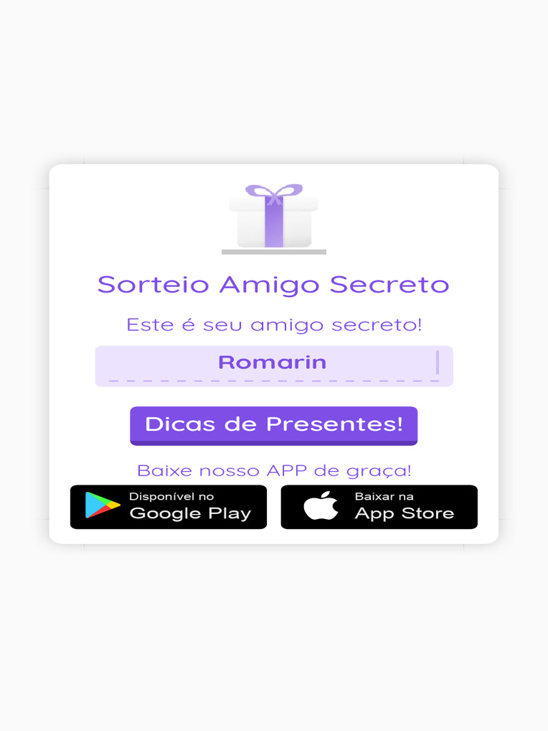 Resultado Sorteio Amigo Secreto App | PDF