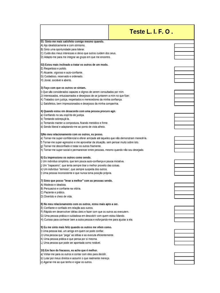 TESTE LIFO Original | PDF