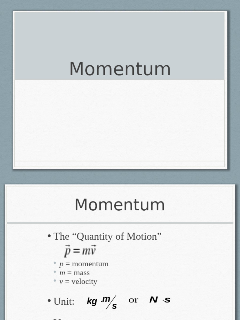 Understanding Momentum and Impulse | PDF | Momentum | Force