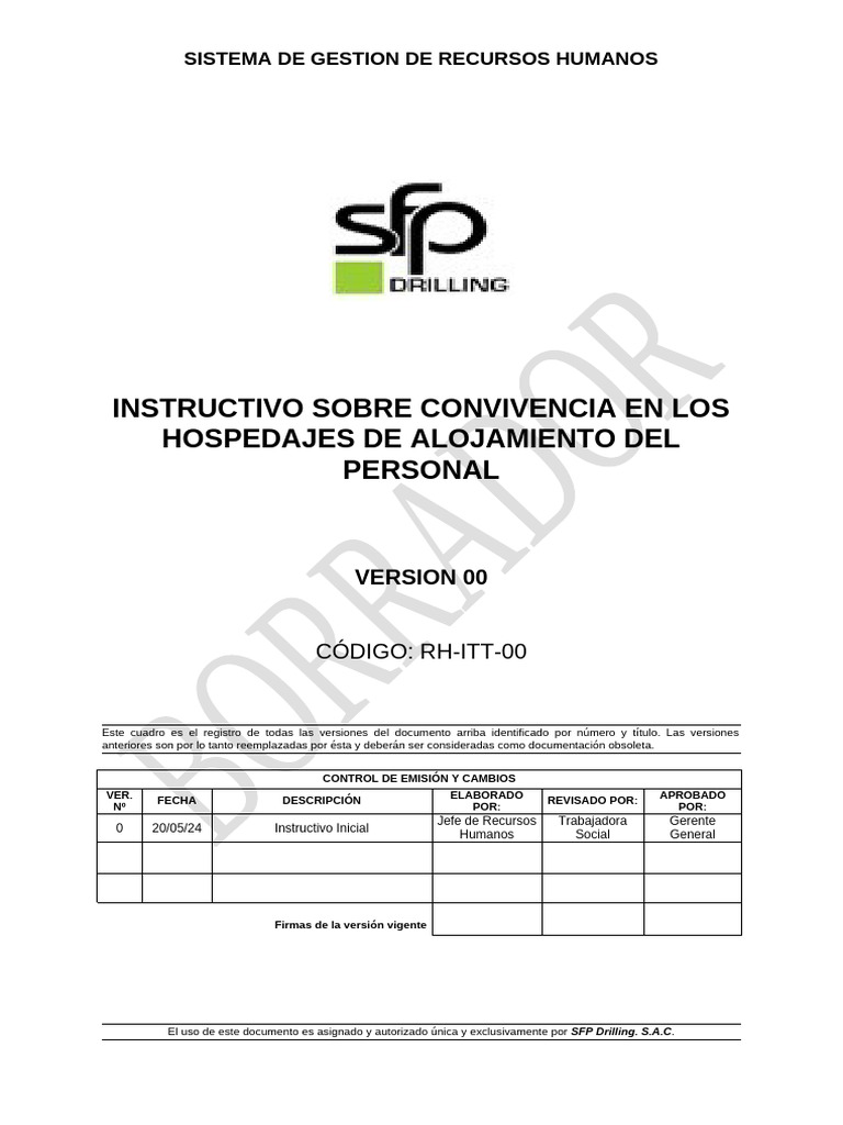 sfp-drilling-rh-bienestar-laboral-normas-de-convivencias-en-campamentos