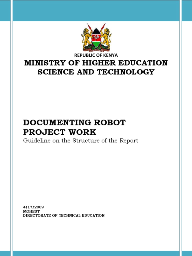 Robot Project Documentation Guidelines | PDF | Robot | Robotics