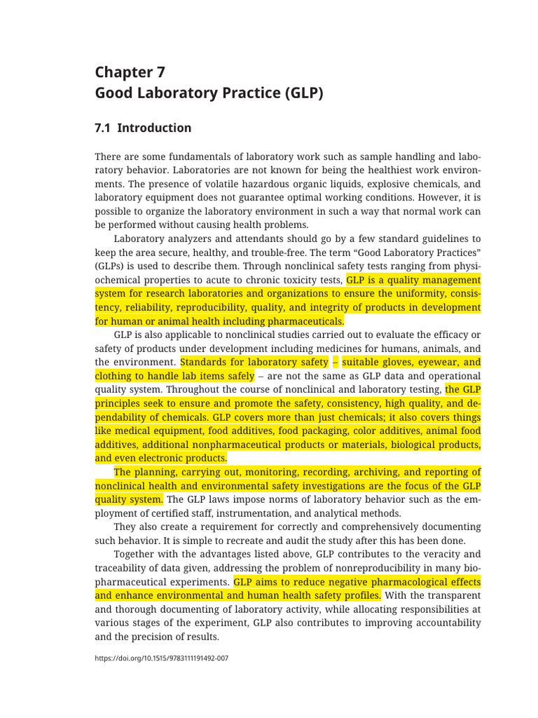 GLP Summary | PDF
