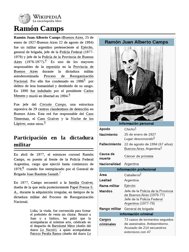 Ramón Camps | PDF