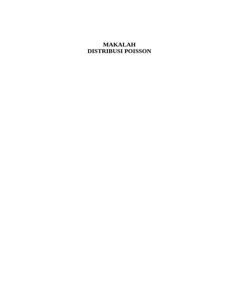 Makalah distribusi poisson pdf