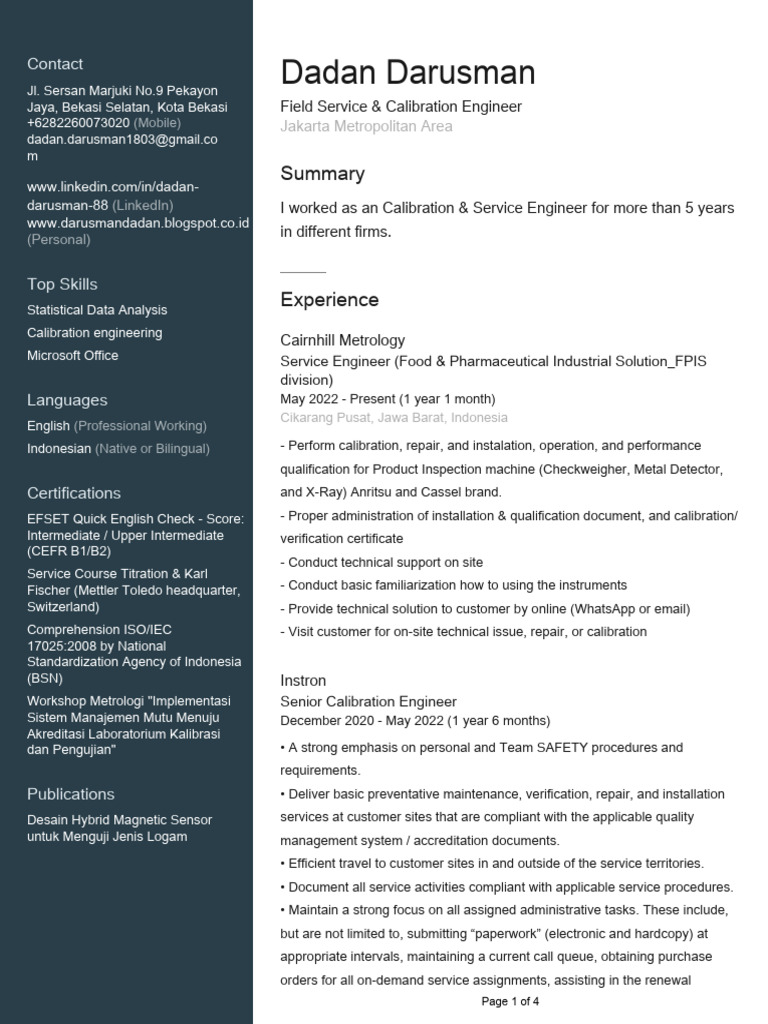 CV Dadan | PDF