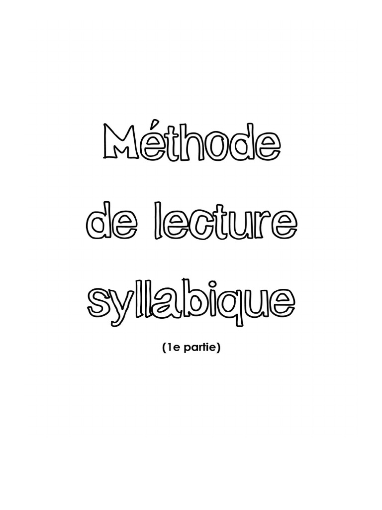 Cahier de Lecture Syllabique | PDF