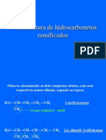 Aula QO 2 - Nomenclatura Hidrocarboneto Orgânicos