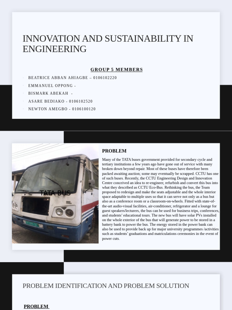 Innovation and Sustainabiliity in Engineering | PDF | Life Cycle ...