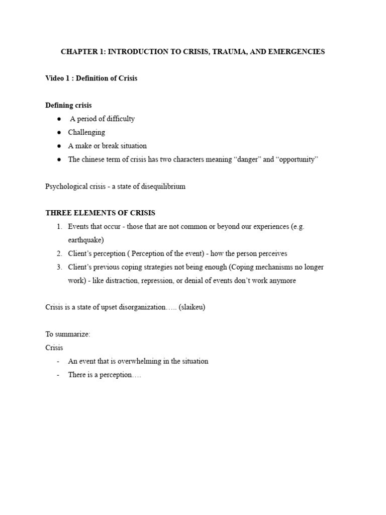 Understanding Crisis and Trauma Responses | PDF | Psychological Trauma ...