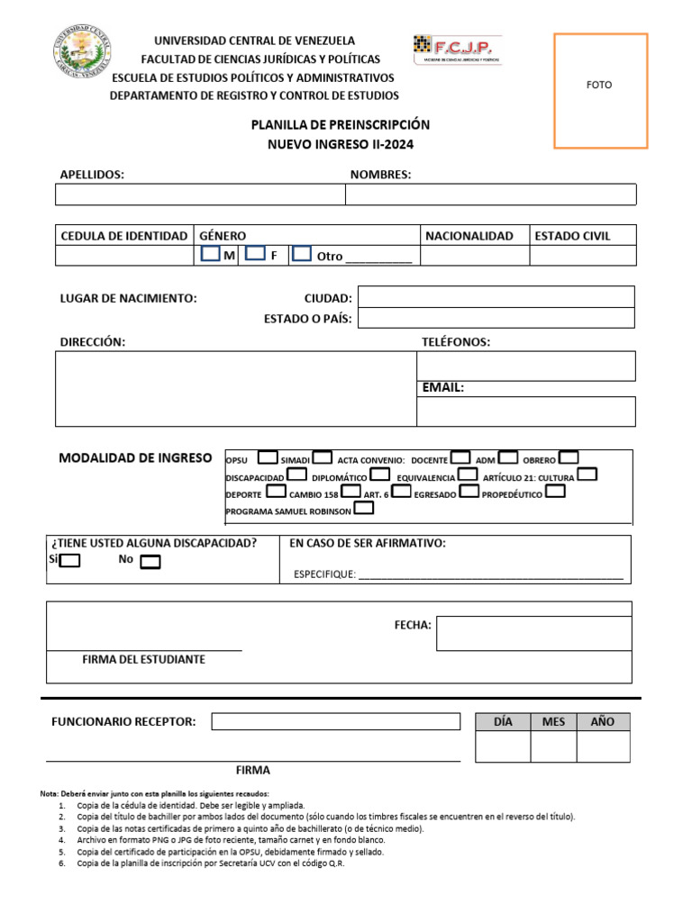 Planilla de Preinscripción EEPA II-2024 | PDF