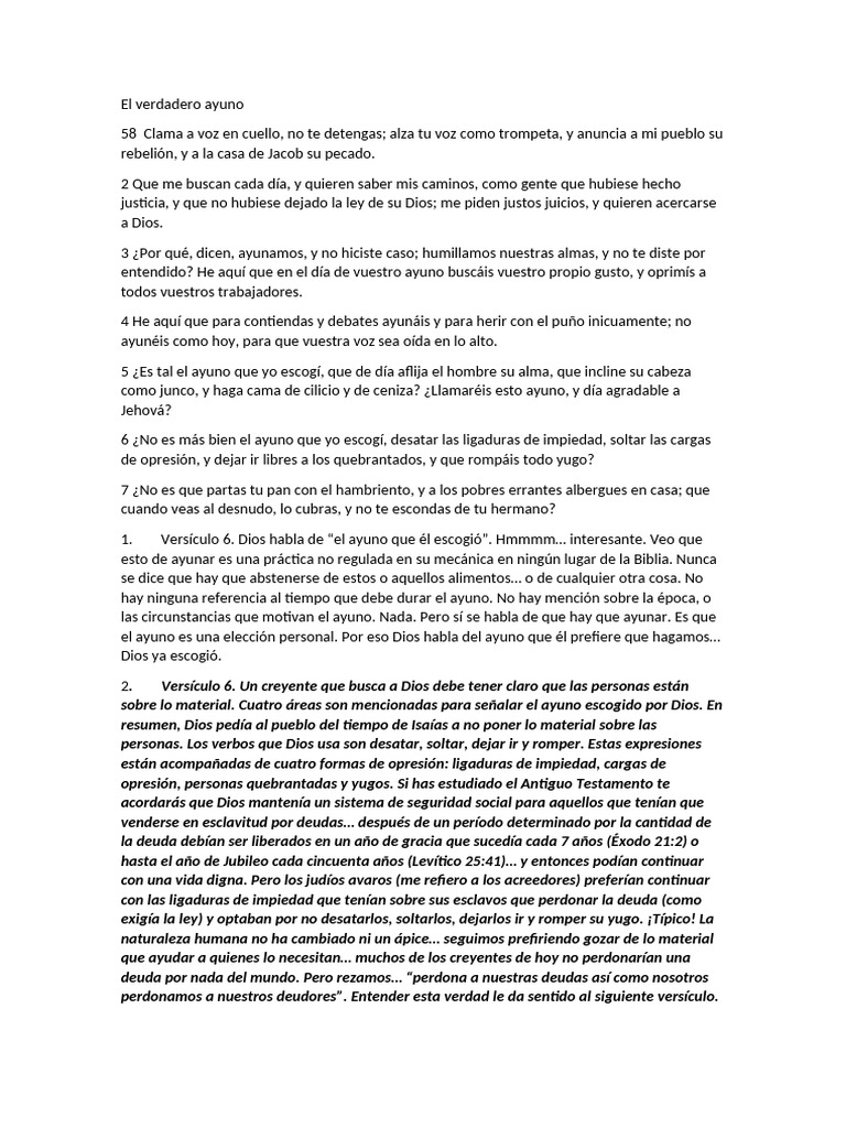 El Verdadero Ayuno Pdf