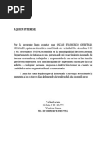 CARTA DE RECOMENDACION
