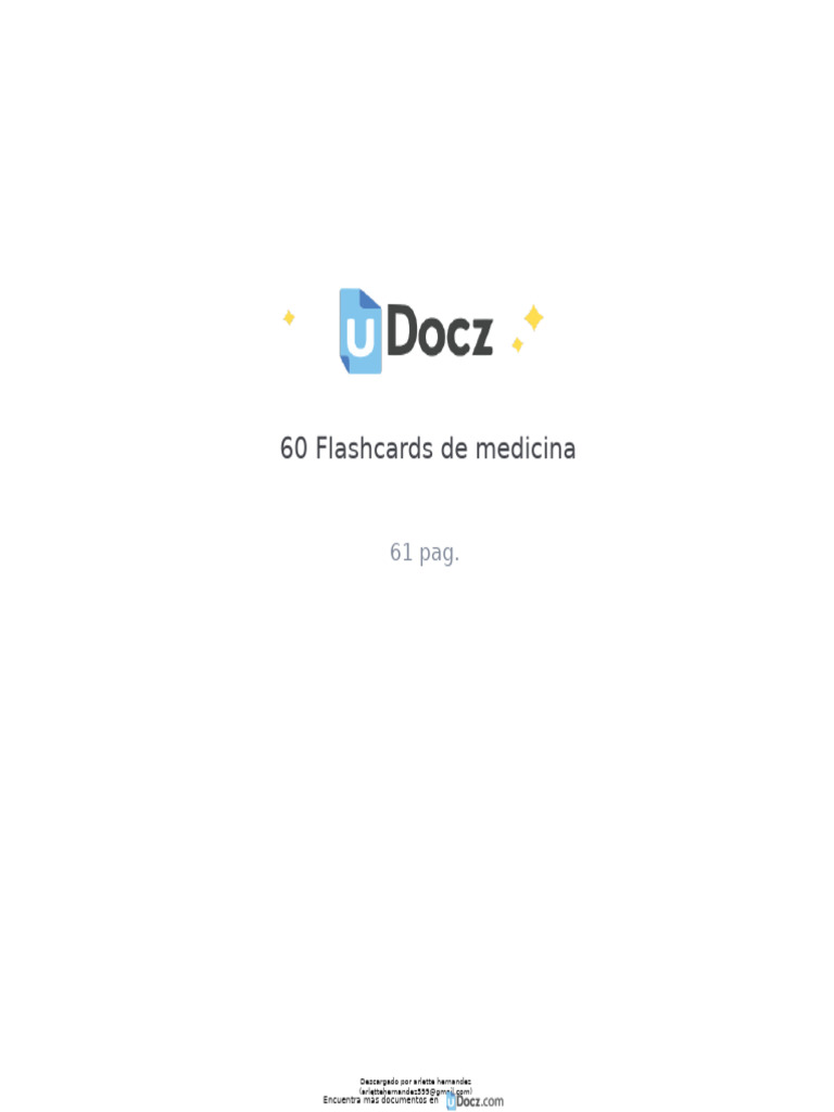 60 Flashcards de Medicina Downloable | PDF